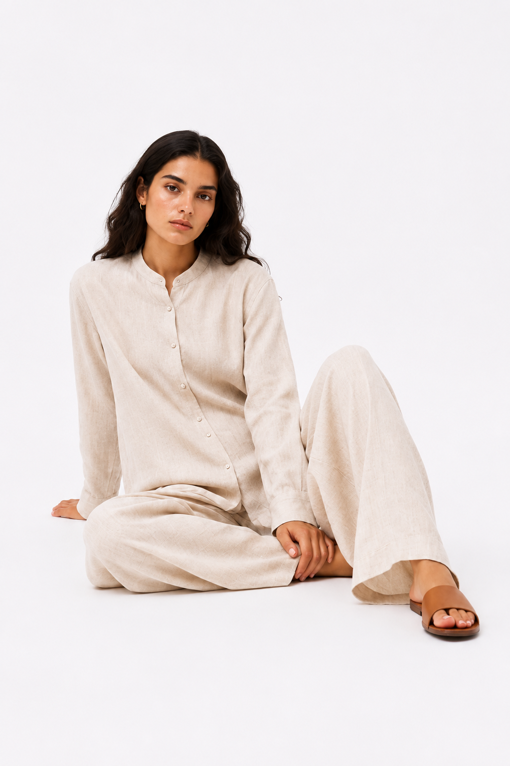 Linen Shirt -Beige