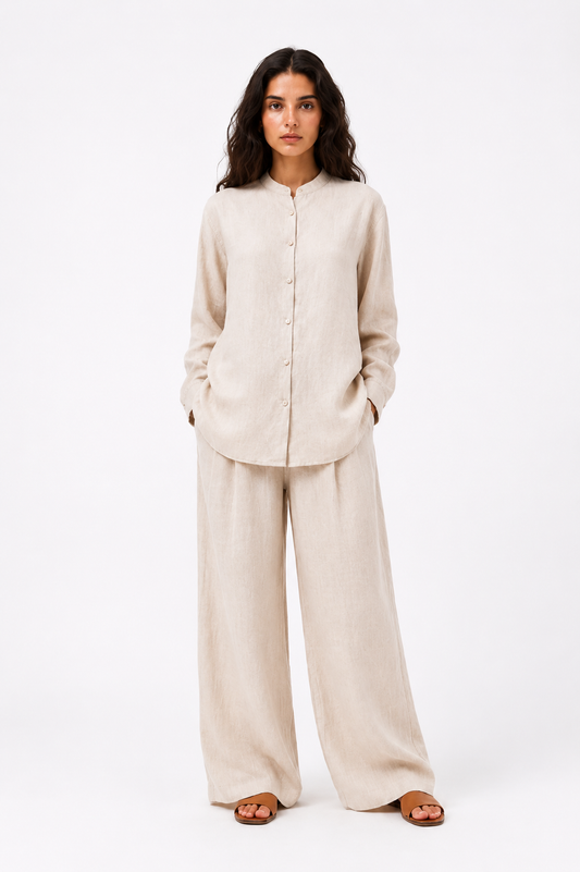 Linen Shirt -Beige