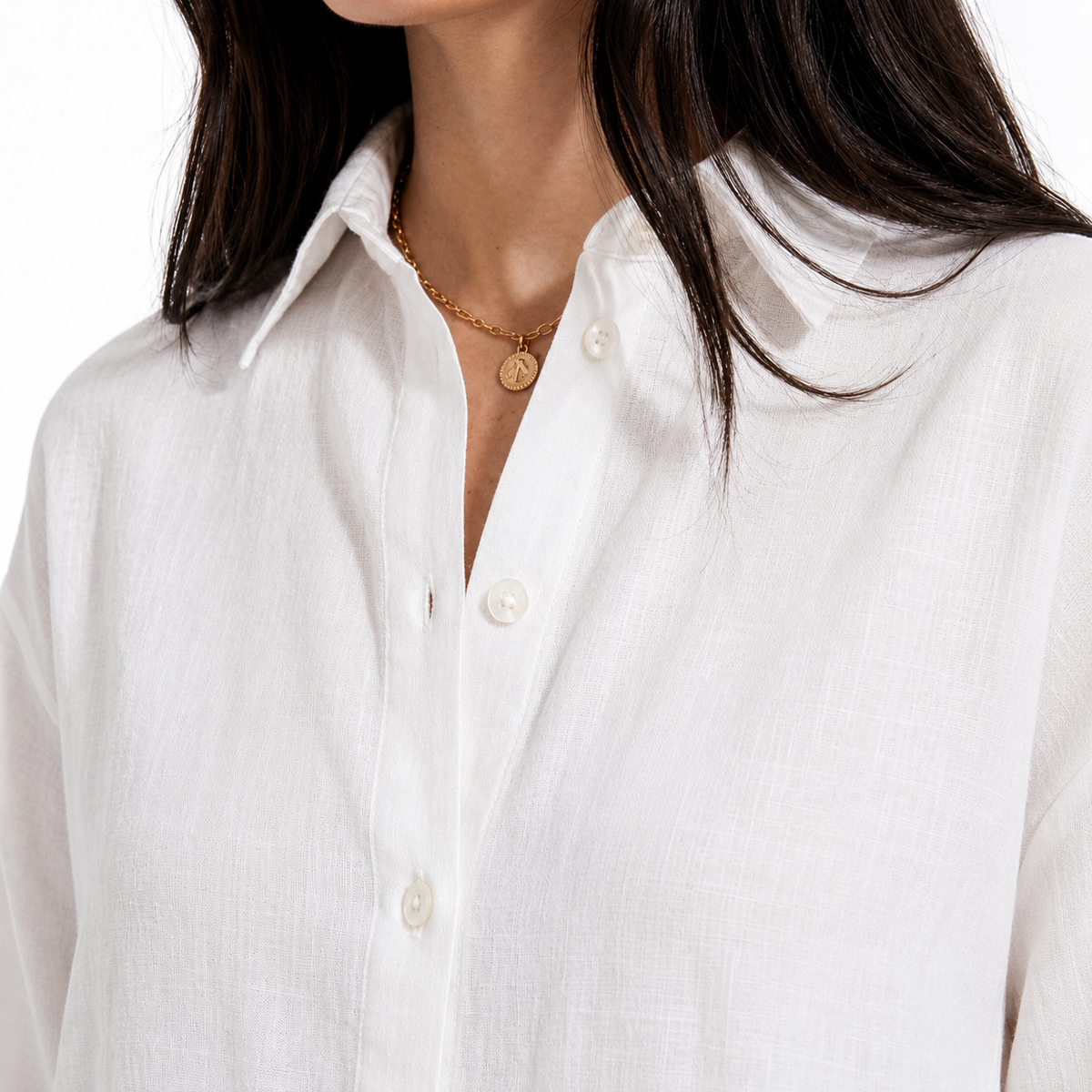 Chemise Linen - White