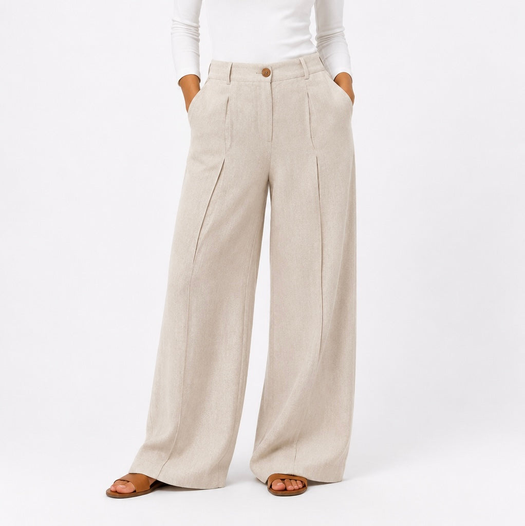 Linen Pant - Beige
