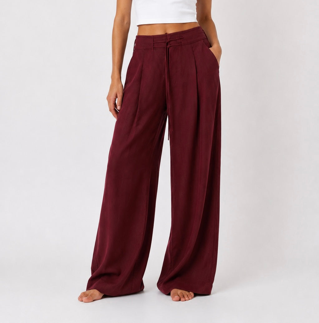 Linen pant - Burgundy