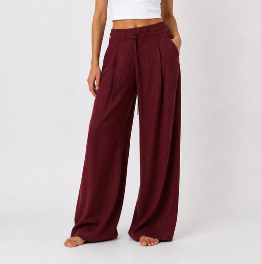 Linen pant - Burgundy